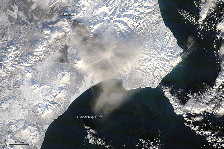 Russian Volcano Hurls Ash Six Miles High