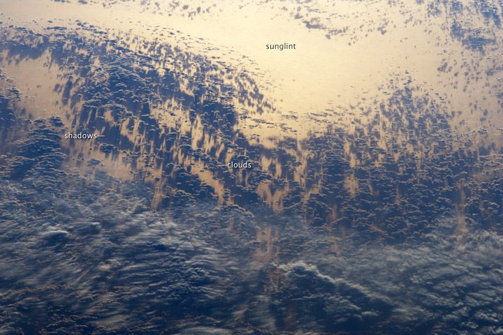 Setting Sun Creates Cloud-Sea Montage