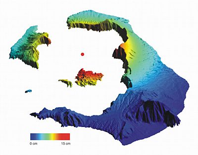 Satellites Record Volcanic Islands Inflating