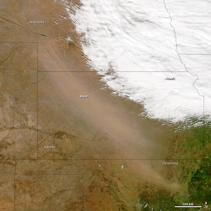 Satellites Observe Great Plains Dust in the Wind