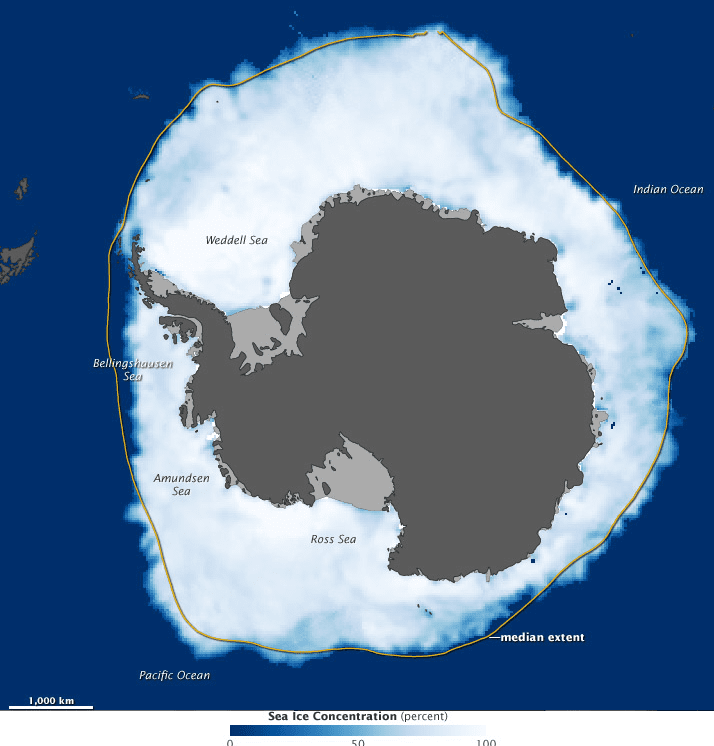 Satellites Observe Record-High Antarctic Ice