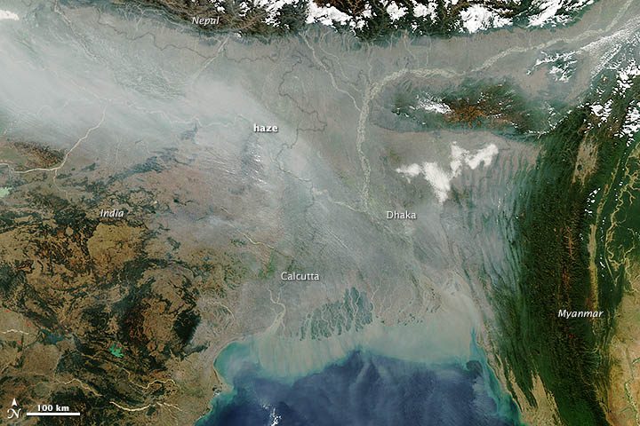A River of Haze Hangs Over Northern India