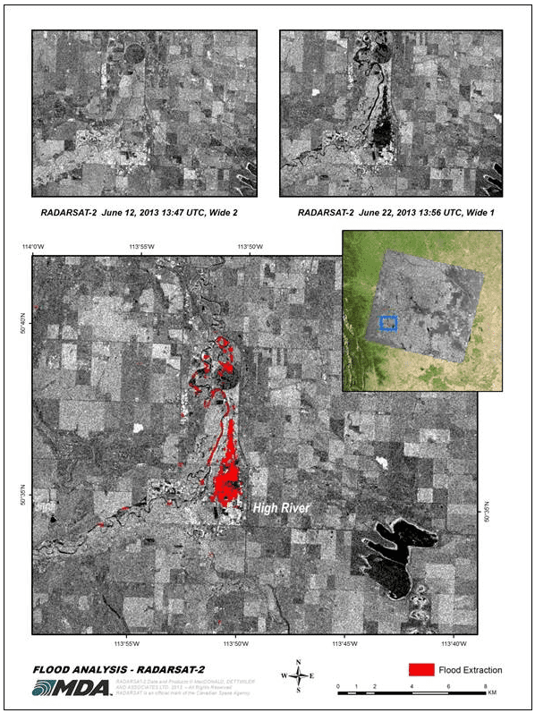 RADARSAT-2 Maps of Calgary Flooding Available