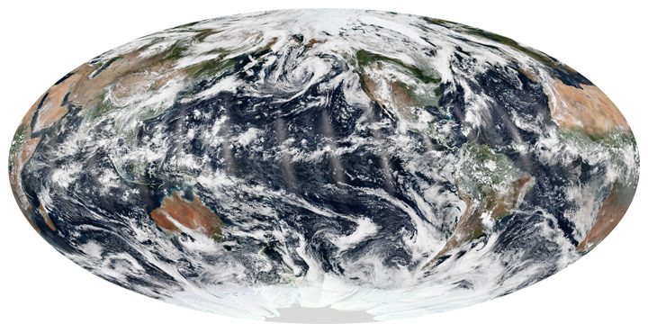 Satellite Observes a Rarity: Calm Oceans Worldwide