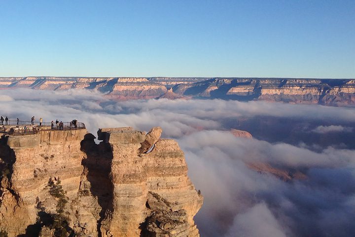 Grand Canyon Disappears Under Rare Fog