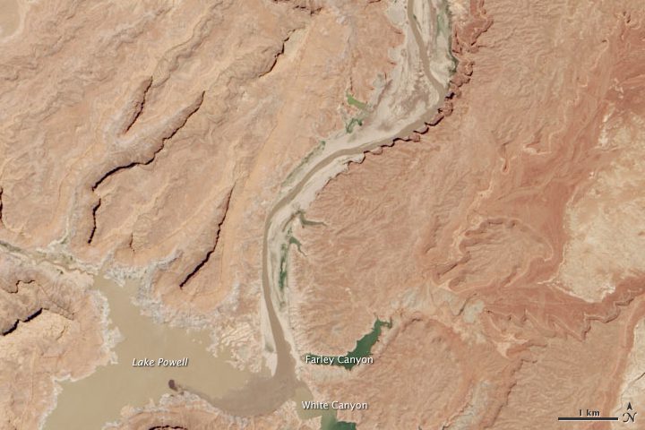 Satellite Shows Half-Empty Lake Powell