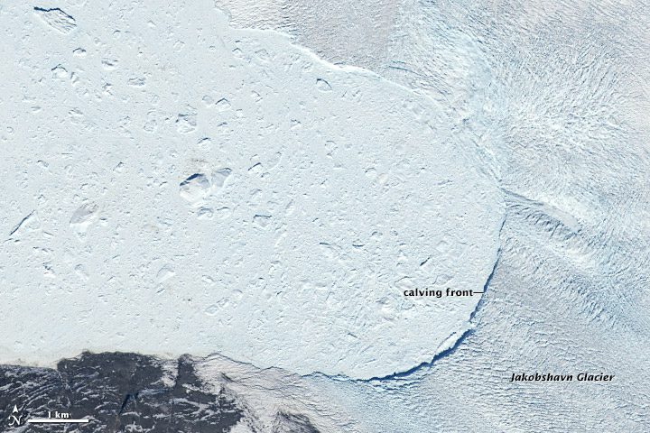 Satellite Records Giant Greenland Glacier Retreat