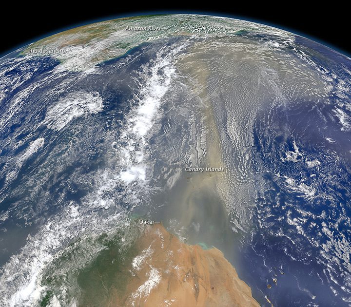Saharan Dust Journeys Across the Atlantic