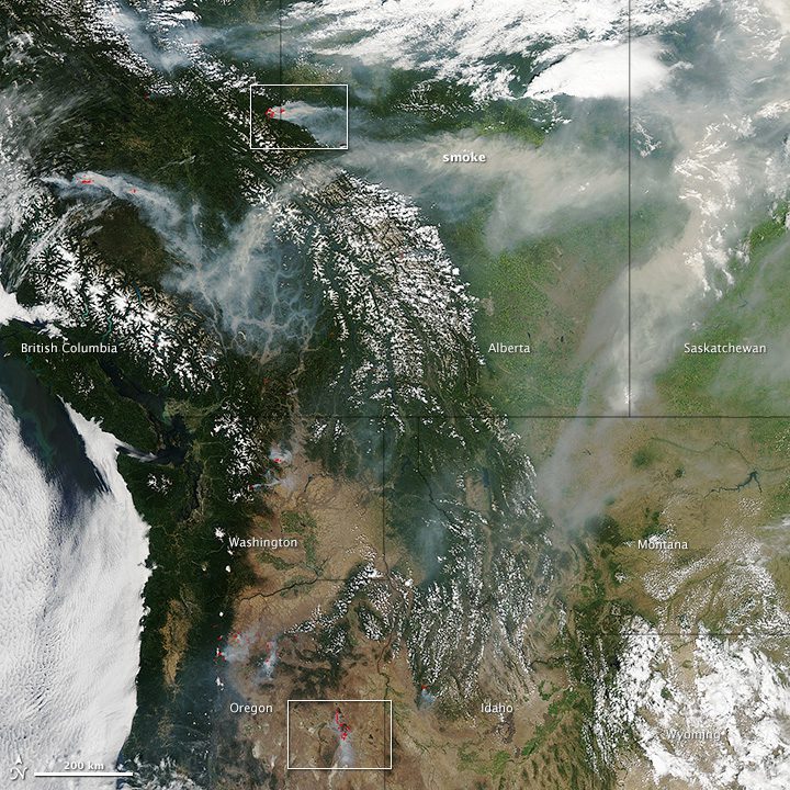A Rash of Fires Invades Canada and the Pacific Northwest