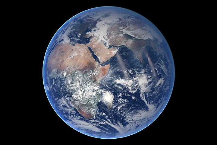 NASA Showcases Eastern Hemisphere Blue Marble
