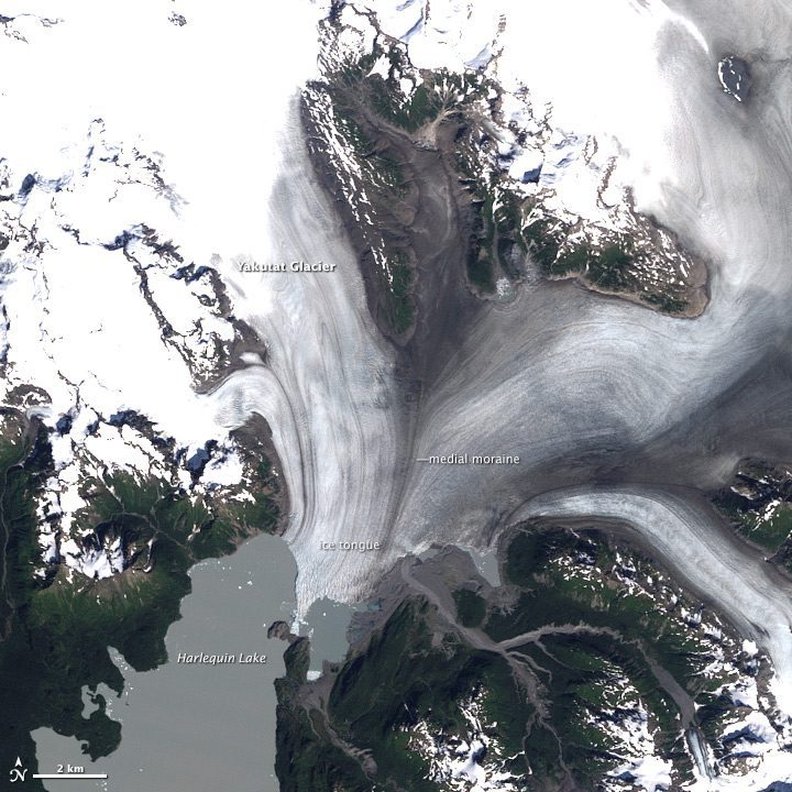 Satellite Images Reveal Glacier's Rapid Retreat