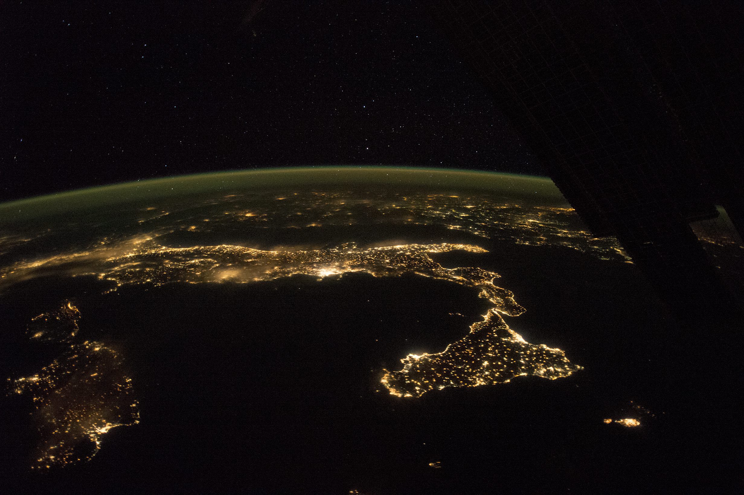 Astronauts Capture Italy at Night