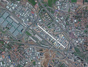 This image of Expo Milano 2015, collected by the Deimos-2 satellite on March 23, 2015, shows a white stretch of structures in Milan, Italy. The expo runs through the end of October.