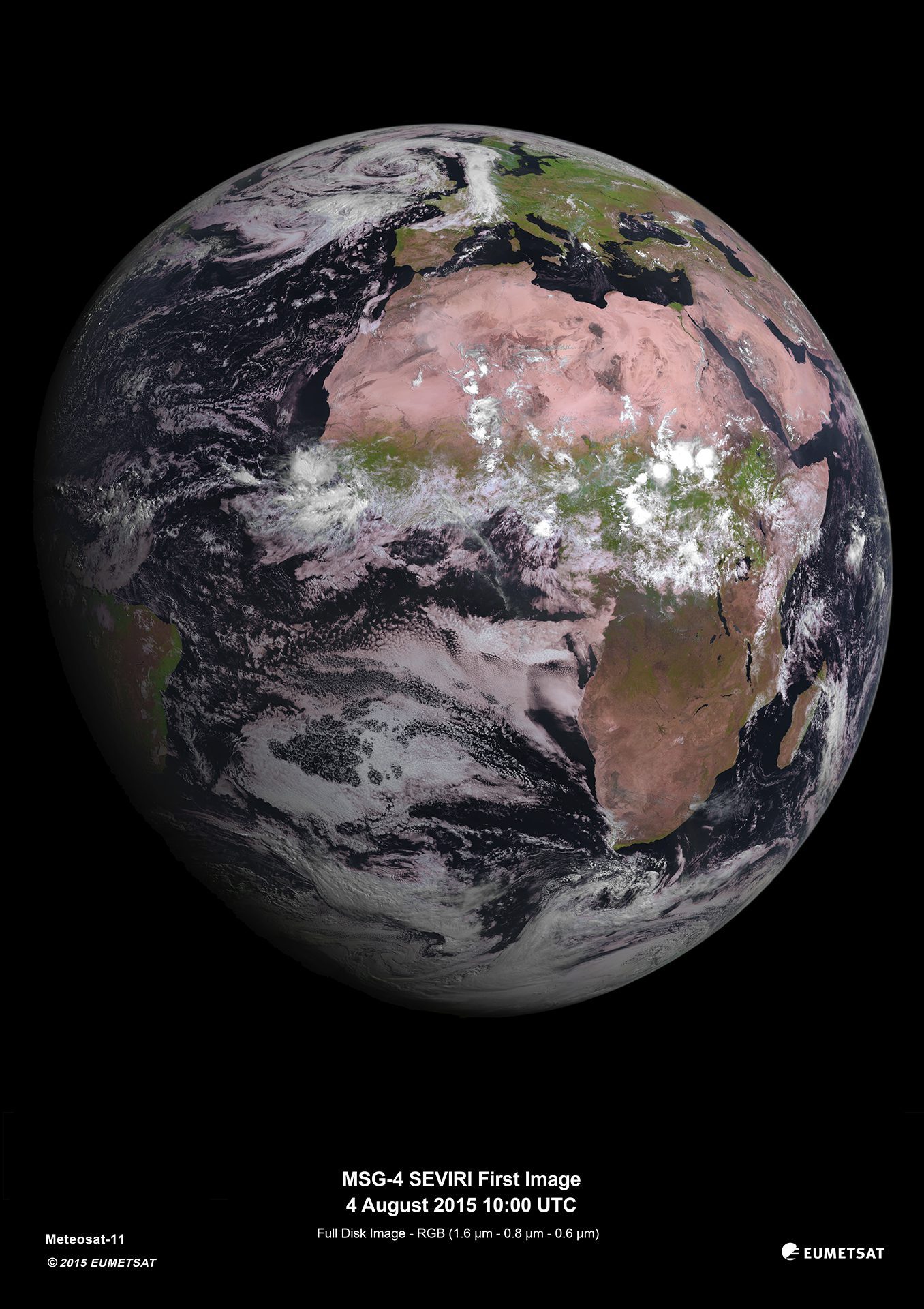 MSG-4 Weather Satellite Delivers First Image