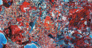 Vegetation (red) on Italy's Sardinia was imaged by the European Copernicus Sentinel-2A satellite in 2015. Scientists are calling for better standards so such data can be more useful in studying biodiversity.