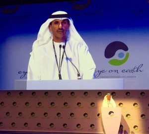 At the Eye on Earth Summit in Abu Dhabi, Director General H.E Dr. Mohammed Al Ahbabi explained that the UAE Space Agency will support international cooperation to facilitate joint environmental research projects. (Credit: Arabian Aerospace)