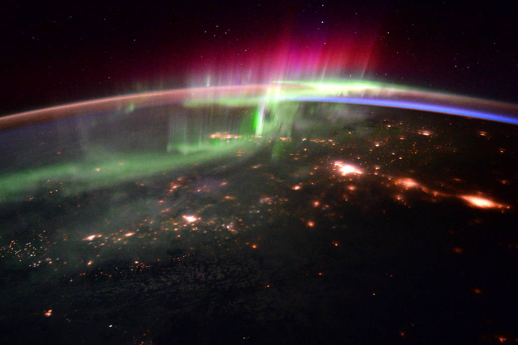 Space Station Sees Spectacular Aurora
