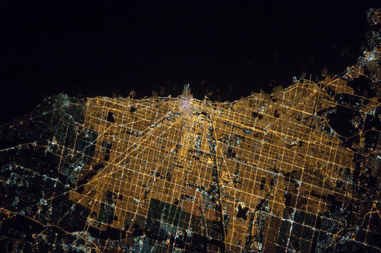 Space Station Crew Observes Chicago Nightlights