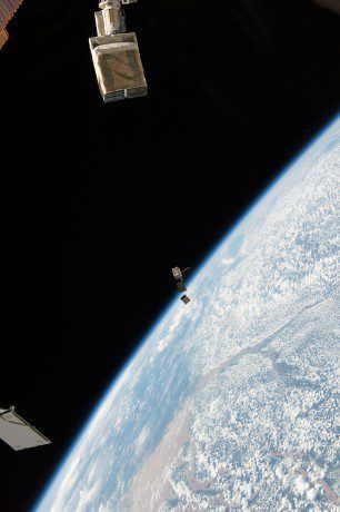 The NanoRacks system deployed two NASA Node satellites from the International Space Station on May 16, 2016.