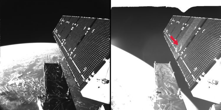 Sentinel Satellite Hit by Space Particle