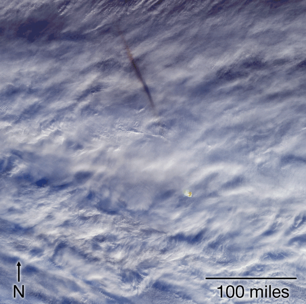 NASA Instruments Image Fireball over Bering Sea