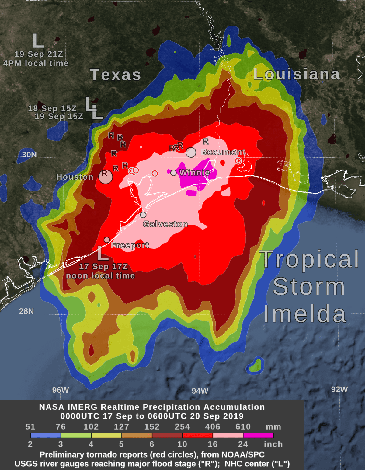 NASA Estimates Imelda's Extreme Rainfall
