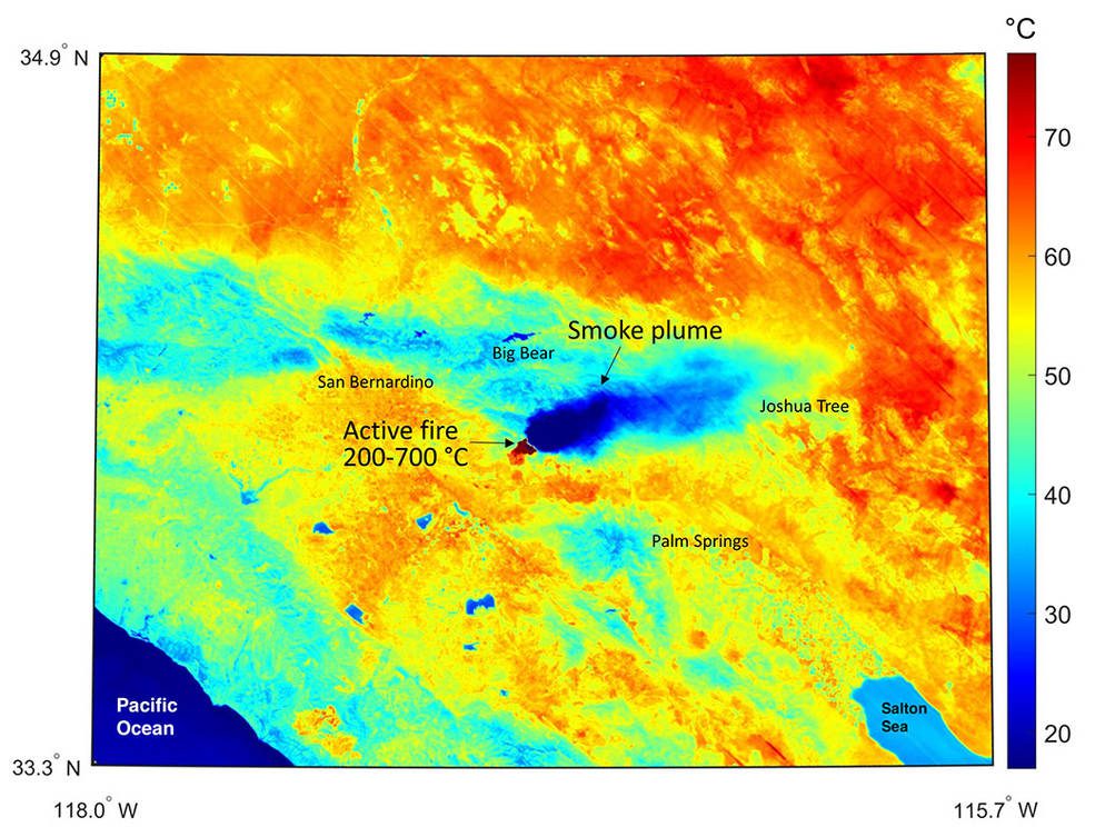 NASA's ECOSTRESS Monitors California's Apple Fire From Space