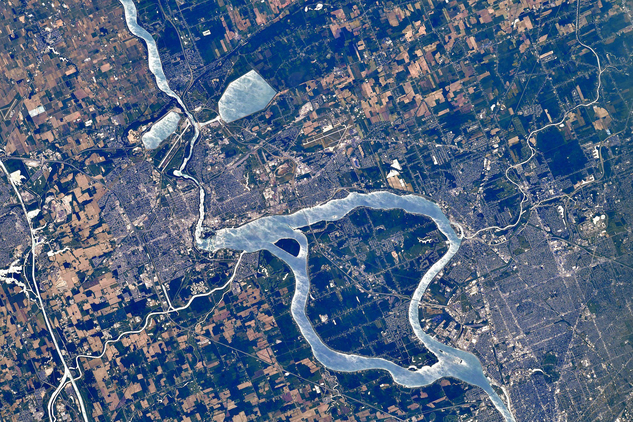 Niagara Falls from International Space StationÂ 