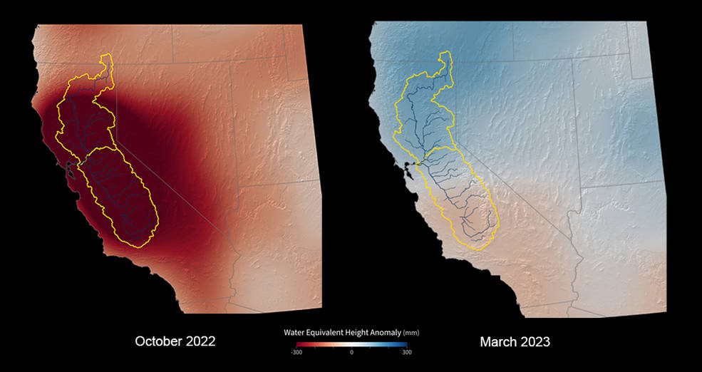 Satellites Show California Water Gains After Record Winter 
