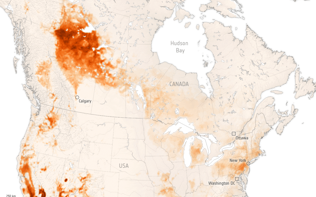Fire Probability Over Canada and Northern United States 