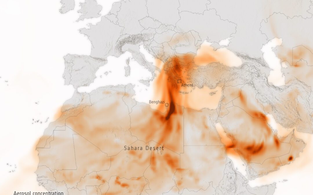 Aerosol Spread from Saharan Dust 